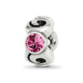 Sterling Silver Reflections October Pink Preciosa Crystal Birthstone Bead