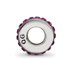 Sterling Silver Reflections Feb Single Row Preciosa Crystal Bead