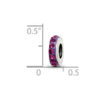 Sterling Silver Reflections Feb Single Row Preciosa Crystal Bead