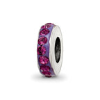 Sterling Silver Reflections Feb Single Row Preciosa Crystal Bead