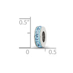 Sterling Silver Reflections March Single Row Preciosa Crystal Bead