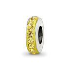 Sterling Silver Reflections Nov Single Row Preciosa Crystal Bead