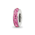 Sterling Silver Reflections Oct Single Row Preciosa Crystal Bead