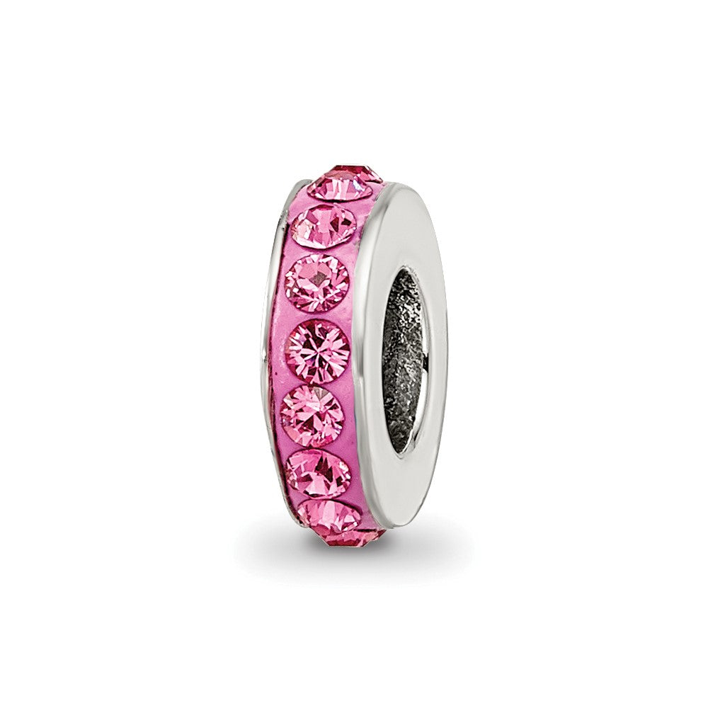 Sterling Silver Reflections Oct Single Row Preciosa Crystal Bead