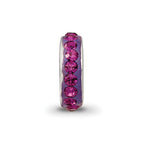 Sterling Silver Reflections Feb Single Row Preciosa Crystal Bead