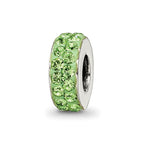 Sterling Silver Reflections Aug Double Row Preciosa Crystal Bead