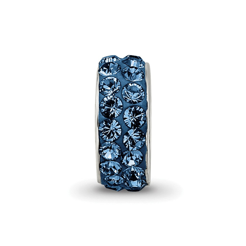 Sterling Silver Reflections Dec Double Row Preciosa Crystal Bead