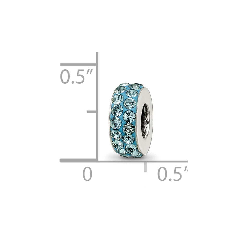 Sterling Silver Reflections Dec Double Row Preciosa Crystal Bead