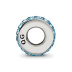 Sterling Silver Reflections March Double Row Preciosa Crystal Bead