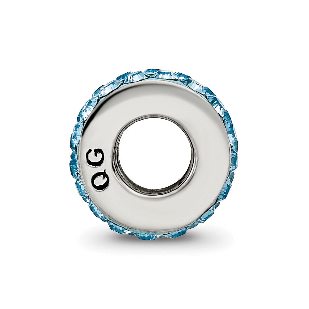 Sterling Silver Reflections March Double Row Preciosa Crystal Bead