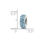 Sterling Silver Reflections March Double Row Preciosa Crystal Bead