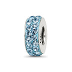 Sterling Silver Reflections March Double Row Preciosa Crystal Bead