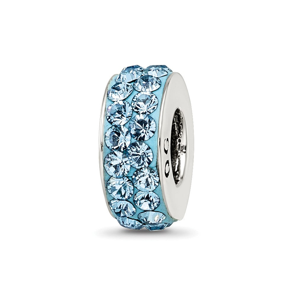 Sterling Silver Reflections March Double Row Preciosa Crystal Bead