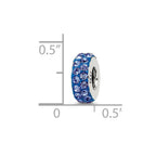 Sterling Silver Reflections Sept Double Row Preciosa Crystal Bead