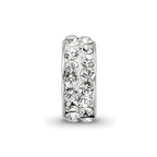 Sterling Silver Reflections April Double Row Preciosa Crystal Bead