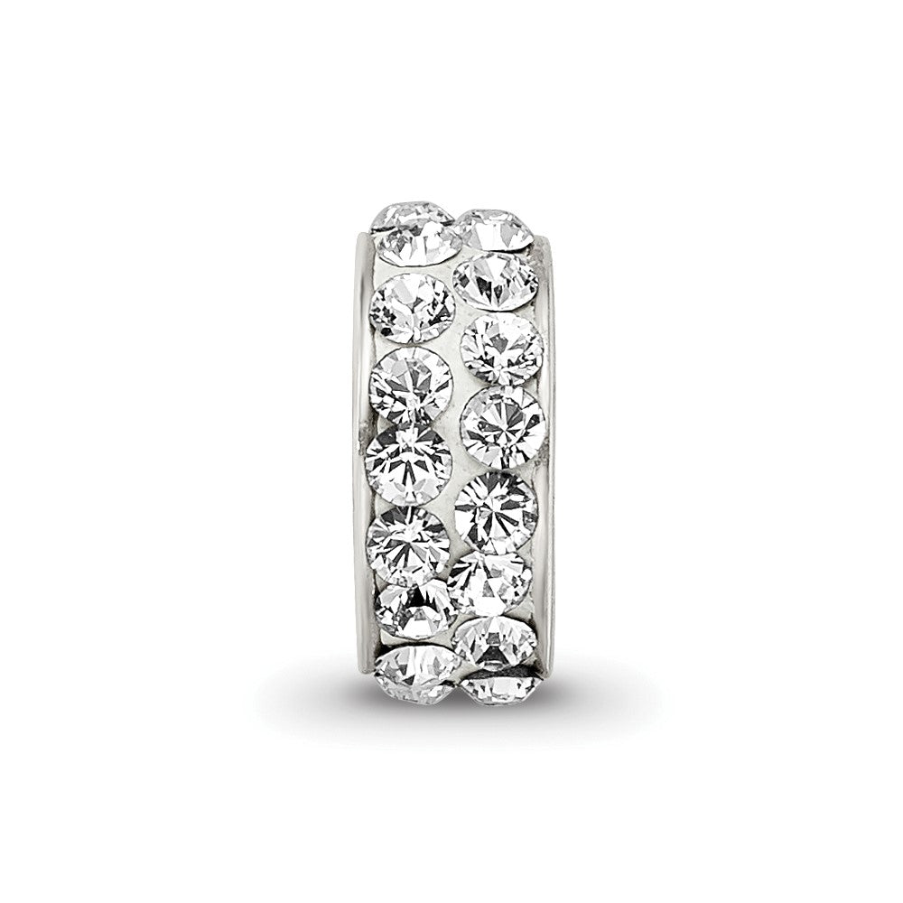Sterling Silver Reflections April Double Row Preciosa Crystal Bead