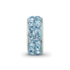 Sterling Silver Reflections March Double Row Preciosa Crystal Bead