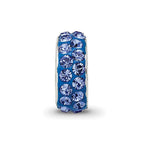 Sterling Silver Reflections Sept Double Row Preciosa Crystal Bead