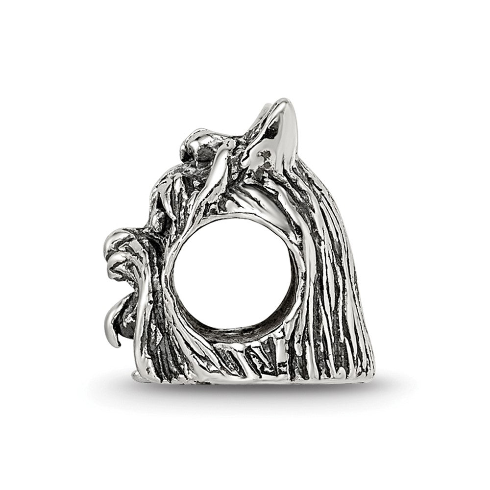 Sterling Silver Reflections Yorkshire Terrier Head Bead