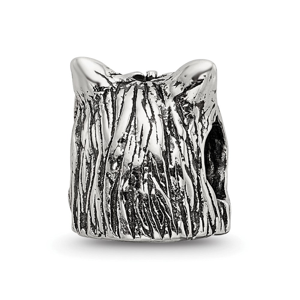 Sterling Silver Reflections Yorkshire Terrier Head Bead