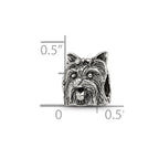 Sterling Silver Reflections Yorkshire Terrier Head Bead