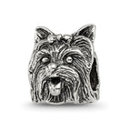 Sterling Silver Reflections Yorkshire Terrier Head Bead