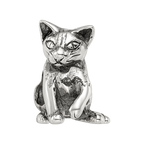 Sterling Silver Reflections Abyssinian Cat Bead