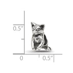 Sterling Silver Reflections Abyssinian Cat Bead