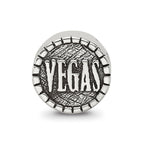 Sterling Silver Reflections 2-sided Vegas Bead