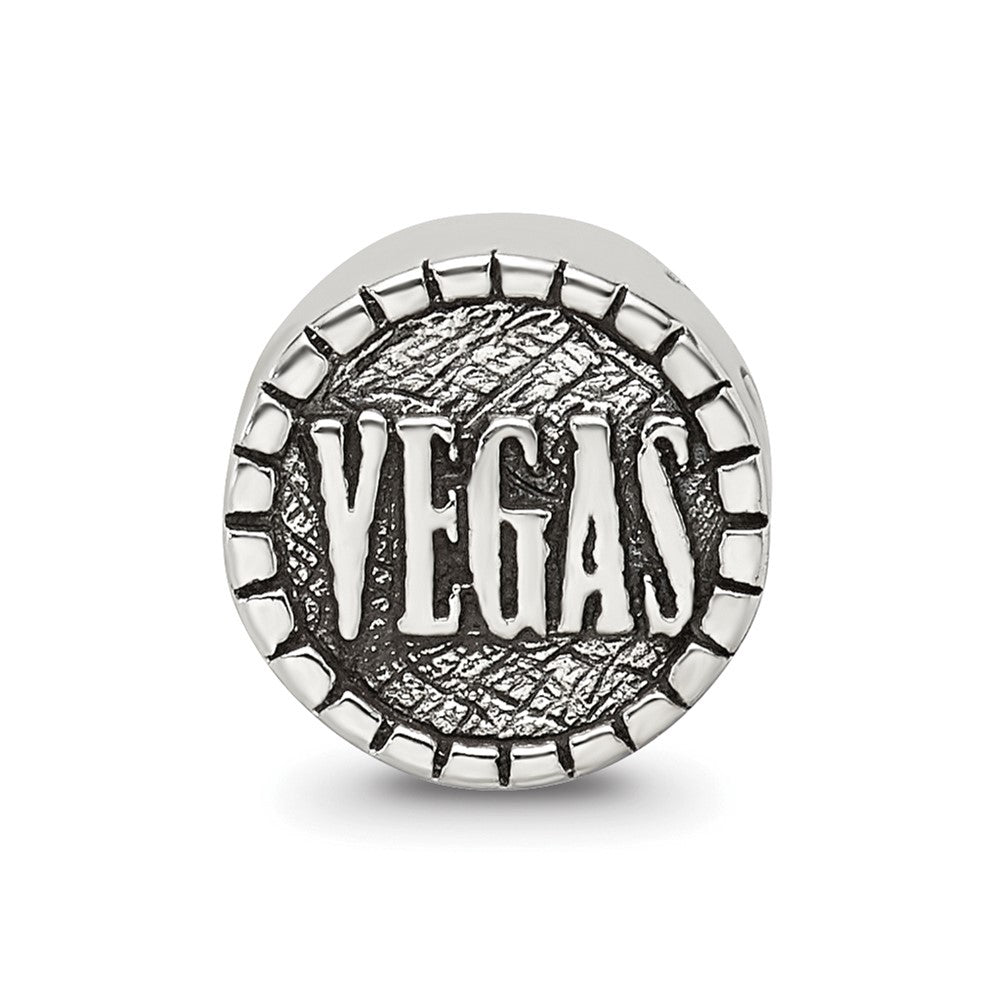 Sterling Silver Reflections 2-sided Vegas Bead