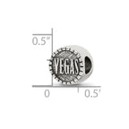 Sterling Silver Reflections 2-sided Vegas Bead