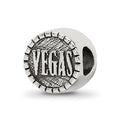 Sterling Silver Reflections 2-sided Vegas Bead