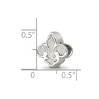 Sterling Silver Reflections Fleur de Lis Bead