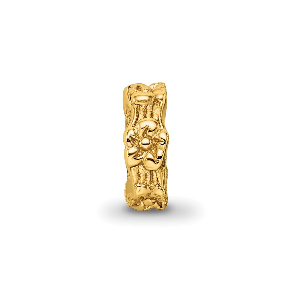 Sterling Silver Gold-plated Reflections Floral Spacer Bead