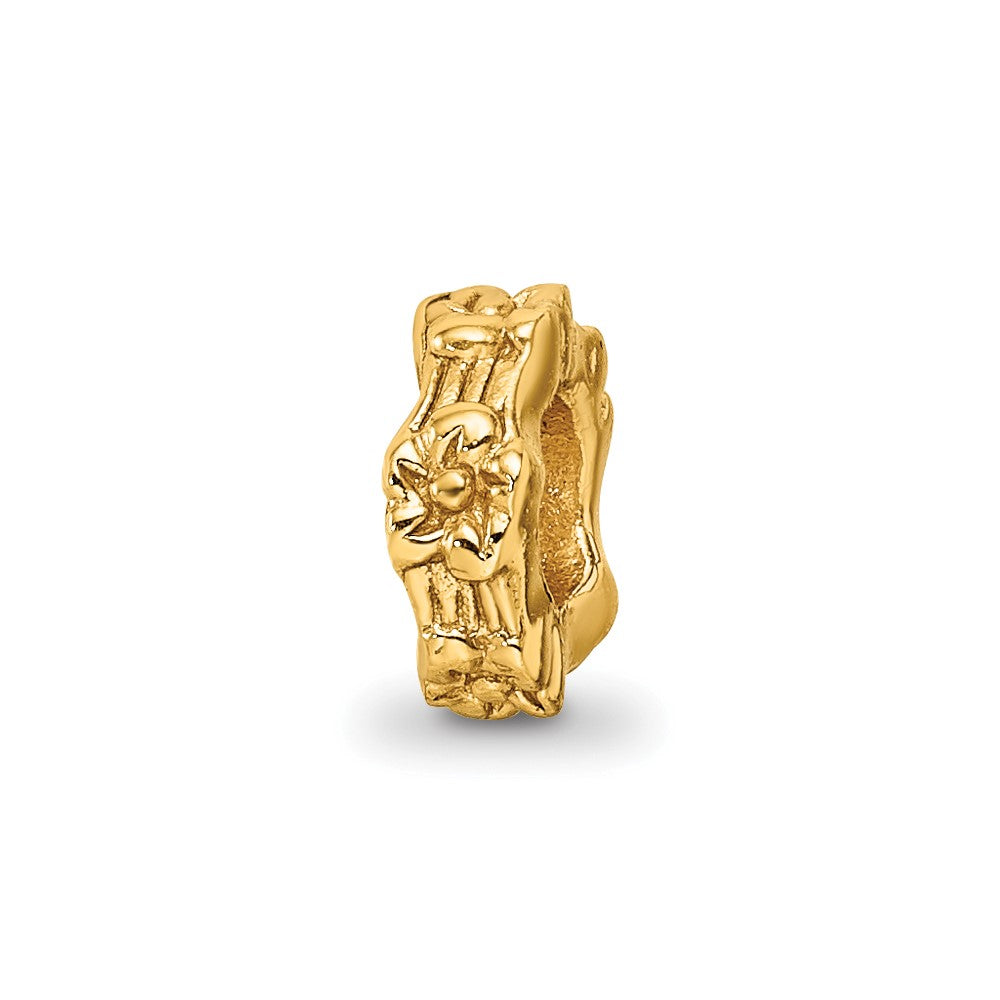 Sterling Silver Gold-plated Reflections Floral Spacer Bead