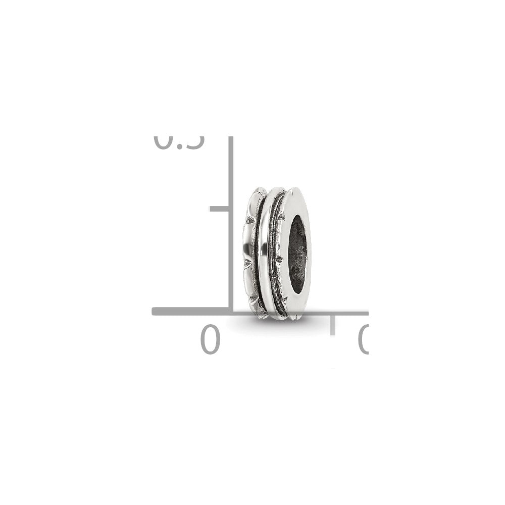 Sterling Silver Reflections Grooved Spacer Bead