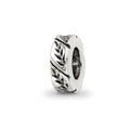 Sterling Silver Reflections Leaf Design Spacer Bead