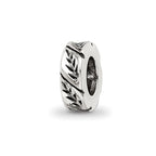 Sterling Silver Reflections Leaf Design Spacer Bead