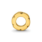 Sterling Silver Gold-plated Reflections Leaf Design Spacer Bead