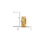 Sterling Silver Gold-plated Reflections Leaf Design Spacer Bead
