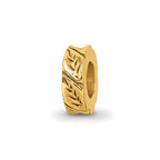 Sterling Silver Gold-plated Reflections Leaf Design Spacer Bead