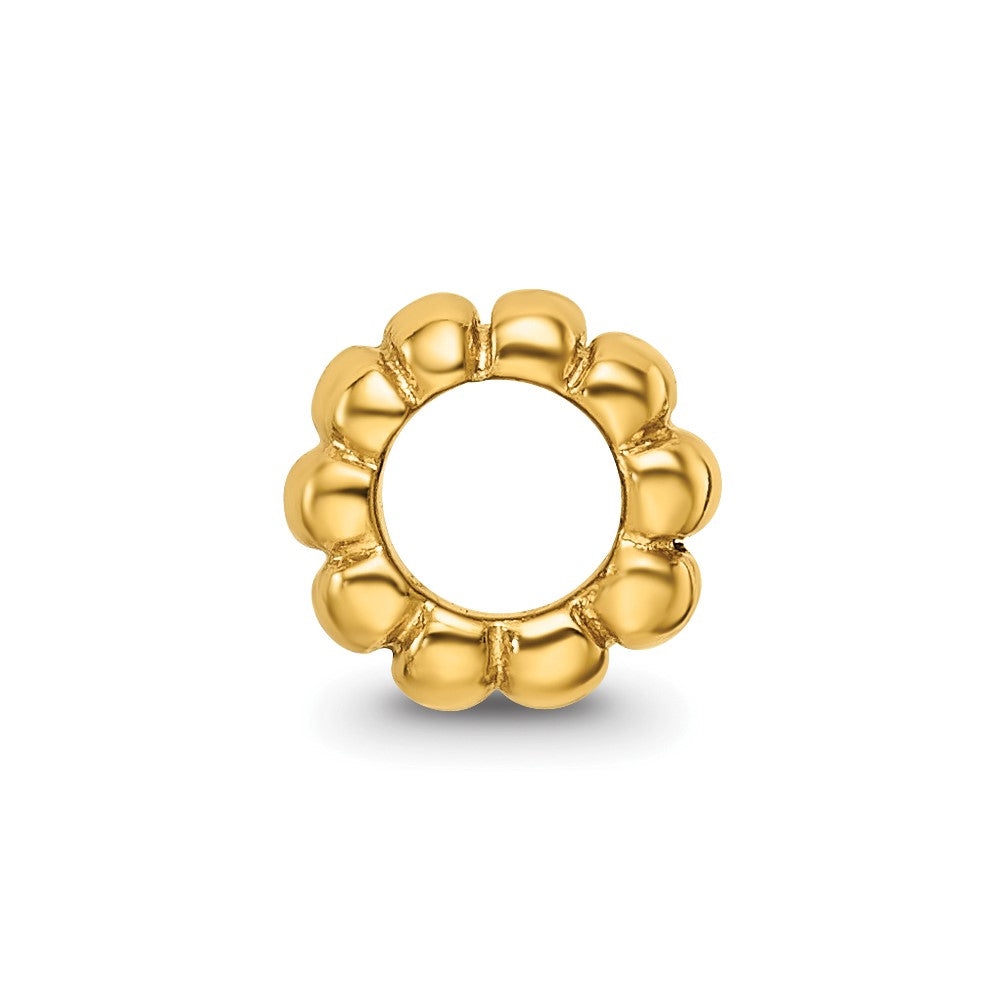 Sterling Silver Gold-plated Reflections Scalloped Spacer Bead