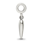 Sterling Silver Reflections Italian Horn Dangle Bead