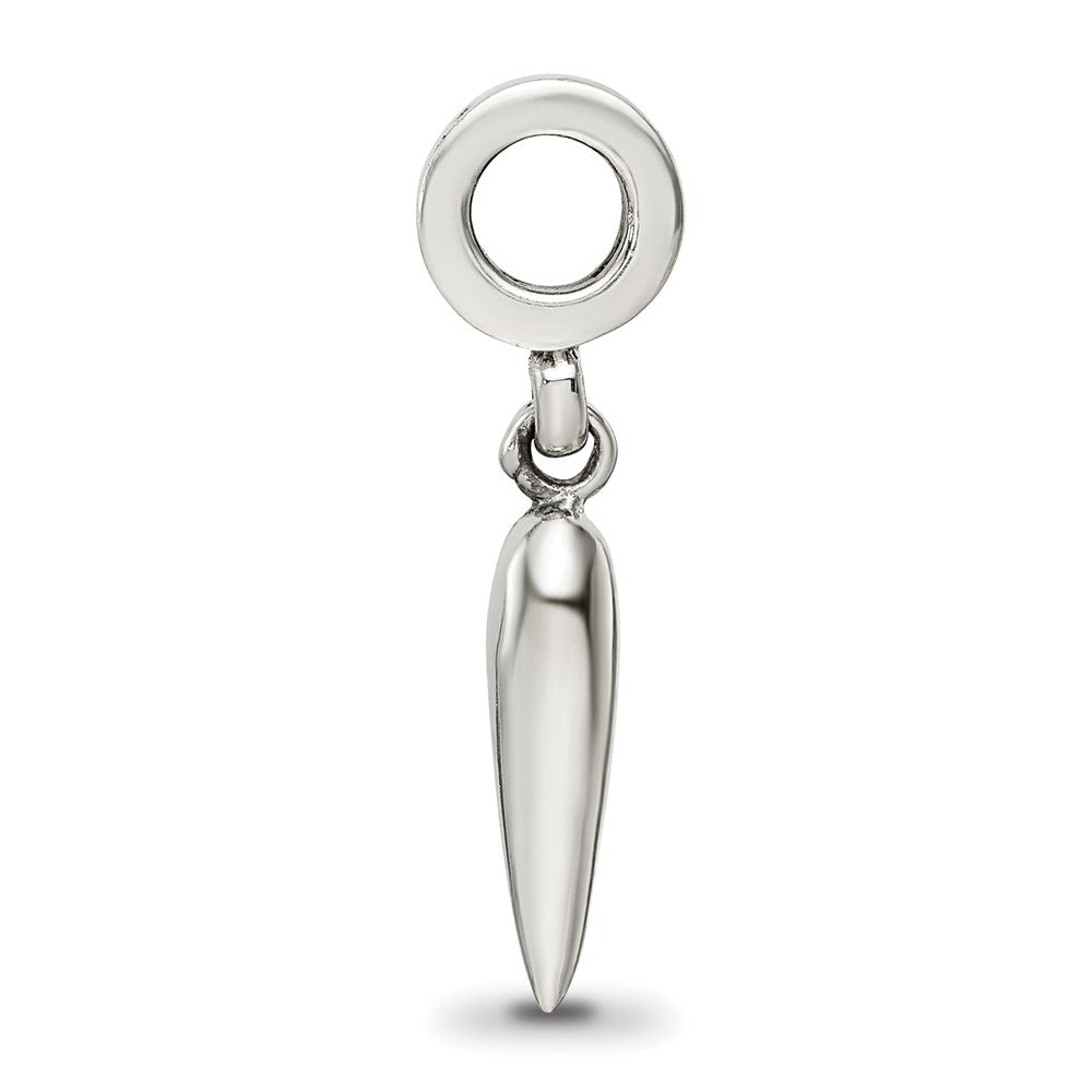 Sterling Silver Reflections Italian Horn Dangle Bead