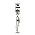 Sterling Silver Reflections Italian Horn Dangle Bead