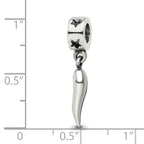 Sterling Silver Reflections Italian Horn Dangle Bead