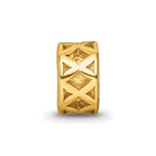Sterling Silver Gold-plated Reflections X Spacer Bead