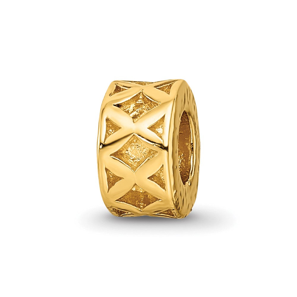 Sterling Silver Gold-plated Reflections X Spacer Bead