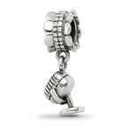 Sterling Silver Reflections Microphone Dangle Bead