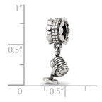 Sterling Silver Reflections Microphone Dangle Bead